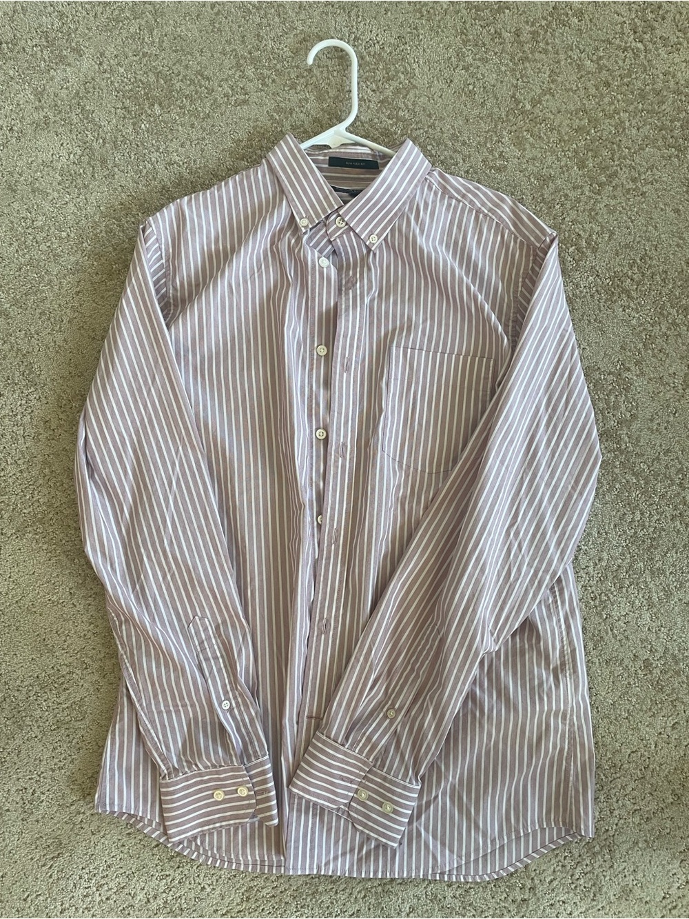 Banana Republic Men's Striped Button-Down Shirt - Pink & White